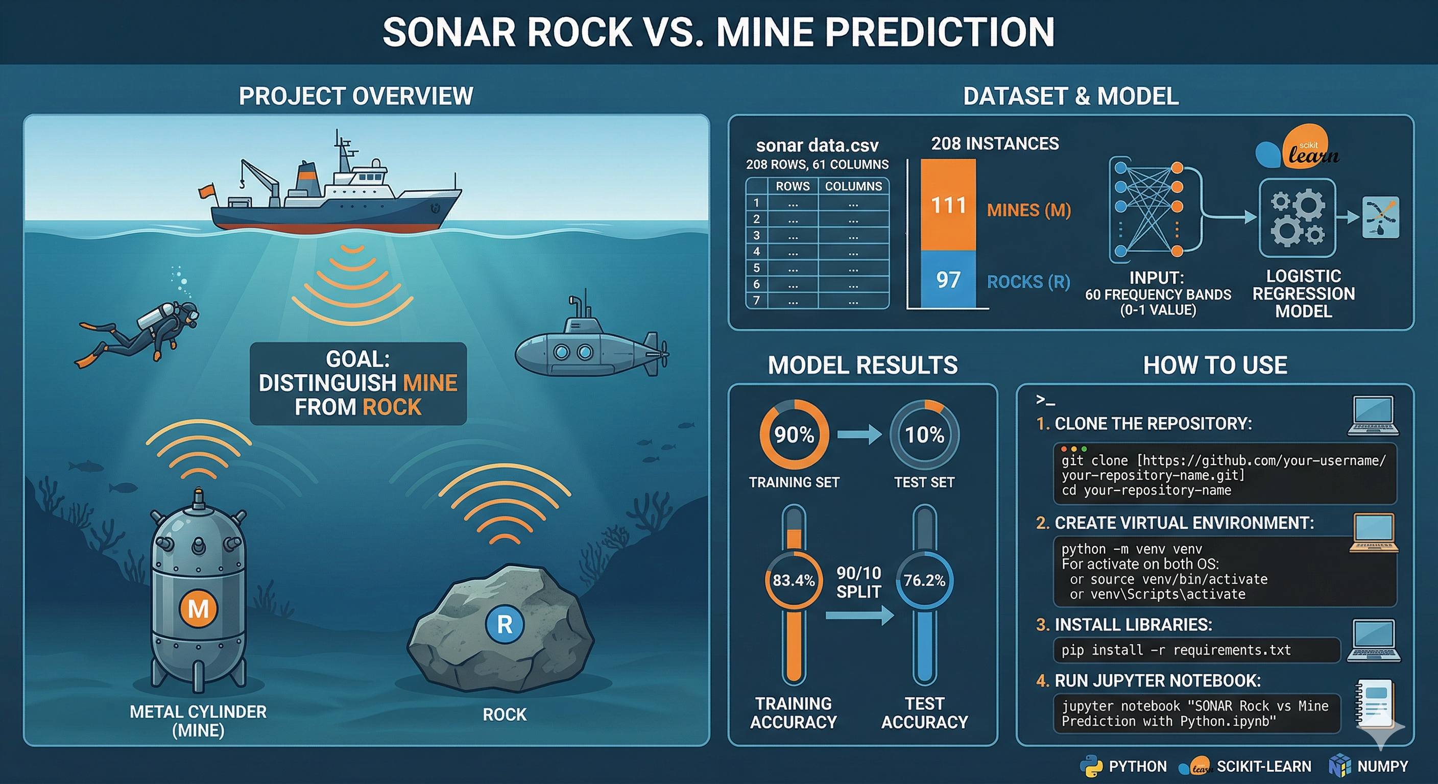 SONAR Rock vs Mine Prediction